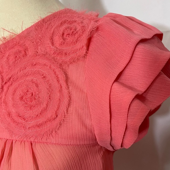 BCBGeneration Semi Sheer Short Sleeve Blouse - Picture 10 of 12